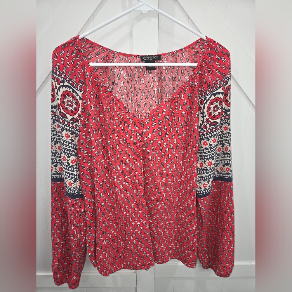 Lucky Brand Pink Floral Blouse